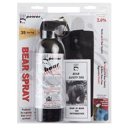 UDAP 18HP Magnum Bear Spray with Hip Holster 380gr OC Pepper Up to 35 ft Range UDAP 18HP Magnum Bear Spray with Hip Holster 380gr OC Pepper Up to 35 ft Range