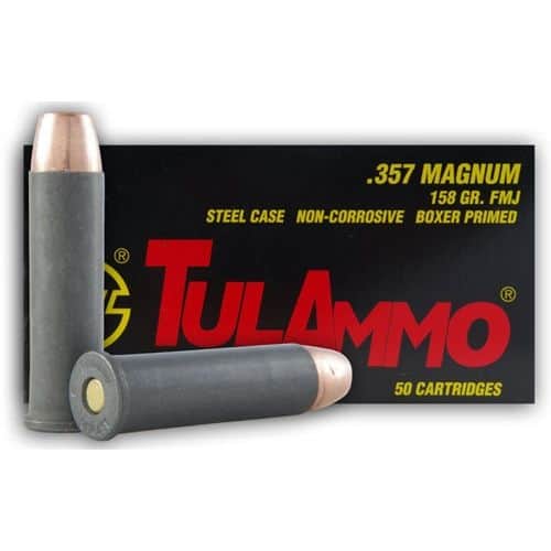 TulAmmo .357 Mag 158 Grain FMJ 50 Round Box TulAmmo .357 Mag 158 Grain FMJ 50 Round Box