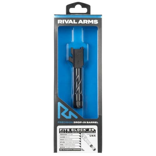 Rival Arms RA20G602A Threaded V1 compatible with Glock 26 Gen3-4 Black PVD Rival Arms RA20G602A Threaded V1 compatible with Glock 26 Gen3-4 Black PVD