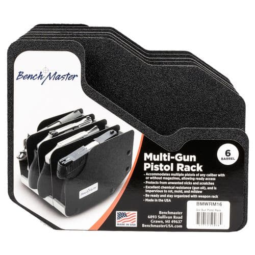 BenchMaster WeaponRac 6 Pistol Black Kydex BenchMaster WeaponRac 6 Pistol Black Kydex