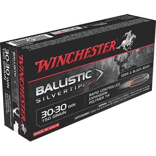 Winchester Ammo Ballistic Silvertip 30-30 Win 150 gr Rapid Controlled Expansion Polymer Tip - SBST3030 Winchester Ammo Ballistic Silvertip 30-30 Win 150 gr Rapid Controlled Expansion Polymer Tip - SBST3030