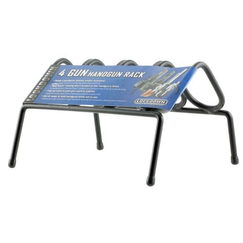Lockdown 222200 Handgun Rack 4 Guns Metal Black Lockdown 222200 Handgun Rack 4 Guns Metal Black