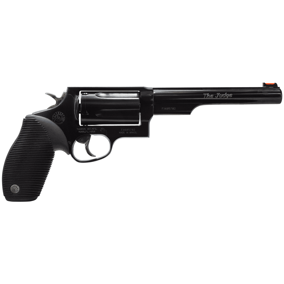 Taurus Judge 410/45LC 6.5" 5rd FO Sight, Ribber Grip Overlay, Blued Taurus Judge 410/45LC 6.5" 5rd FO Sight, Ribber Grip Overlay, Blued
