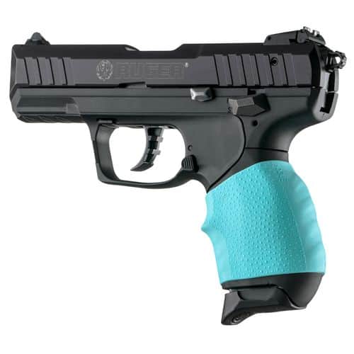 Hogue 18004 HandAll Jr. Grip Sleeve Most 22, 25, 38 Pistols Textured Rubber Aqua Blue Hogue 18004 HandAll Jr. Grip Sleeve Most 22, 25, 38 Pistols Textured Rubber Aqua Blue
