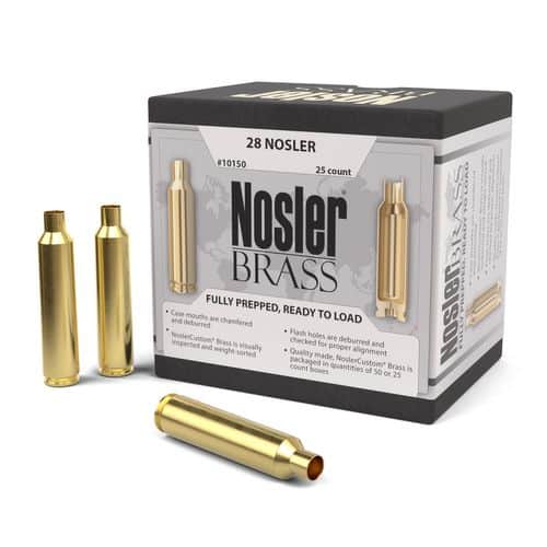 Nosler 10150 Rifle 28 Nosler Brass 25 Per Box Nosler 10150 Rifle 28 Nosler Brass 25 Per Box