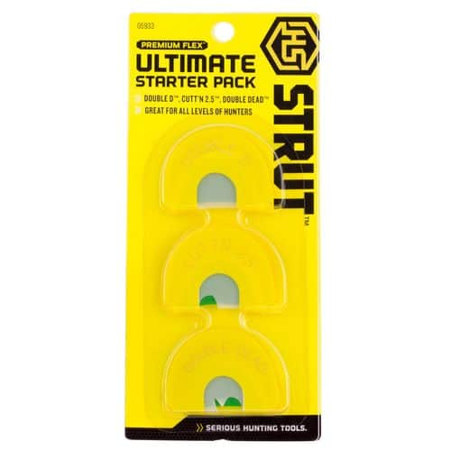 HS Strut Ultimate Starter Pack Diaphragm Call Attracts Turkeys Yellow 3 Per Pkg HS Strut Ultimate Starter Pack Diaphragm Call Attracts Turkeys Yellow 3 Per Pkg