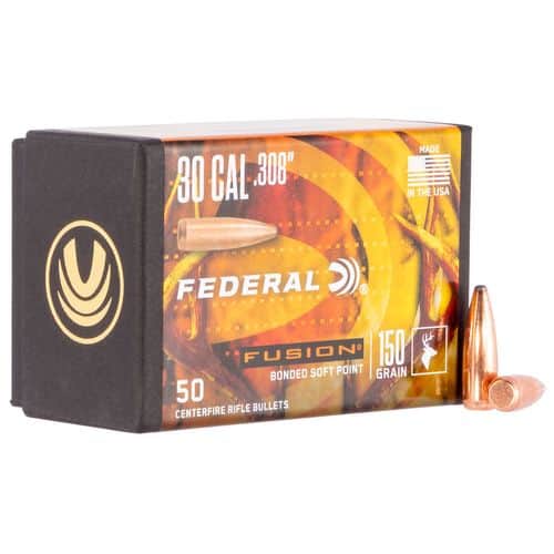 Federal FB308F1 Fusion Component30 Caliber .308 150 GR Fusion Soft Point 50 Box Federal FB308F1 Fusion Component30 Caliber .308 150 GR Fusion Soft Point 50 Box