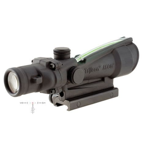 Trijicon 100161 ACOG 3.5x 35mm Obj 28.9 ft @ 100 yds FOV Black Matte Finish Dual Illuminated Crosshair 308 Ballistic Green w/TA51 Mount Trijicon 100161 ACOG 3.5x 35mm Obj 28.9 ft @ 100 yds FOV Black Matte Finish Dual Illuminated Crosshair 308 Ballistic Green w/TA51 Mount