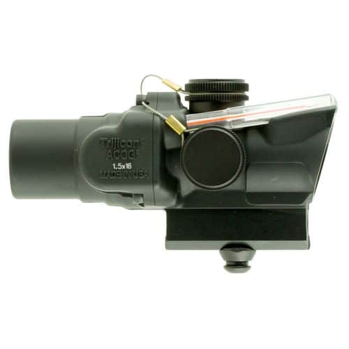 Trijicon 400141 ACOG 1.5x 16mm Obj 39 ft @ 100 yds FOV Black Finish Dual Illuminated Red Ring/2 MOA Dot w/M16 Carry Handle Base Trijicon 400141 ACOG 1.5x 16mm Obj 39 ft @ 100 yds FOV Black Finish Dual Illuminated Red Ring/2 MOA Dot w/M16 Carry Handle Base