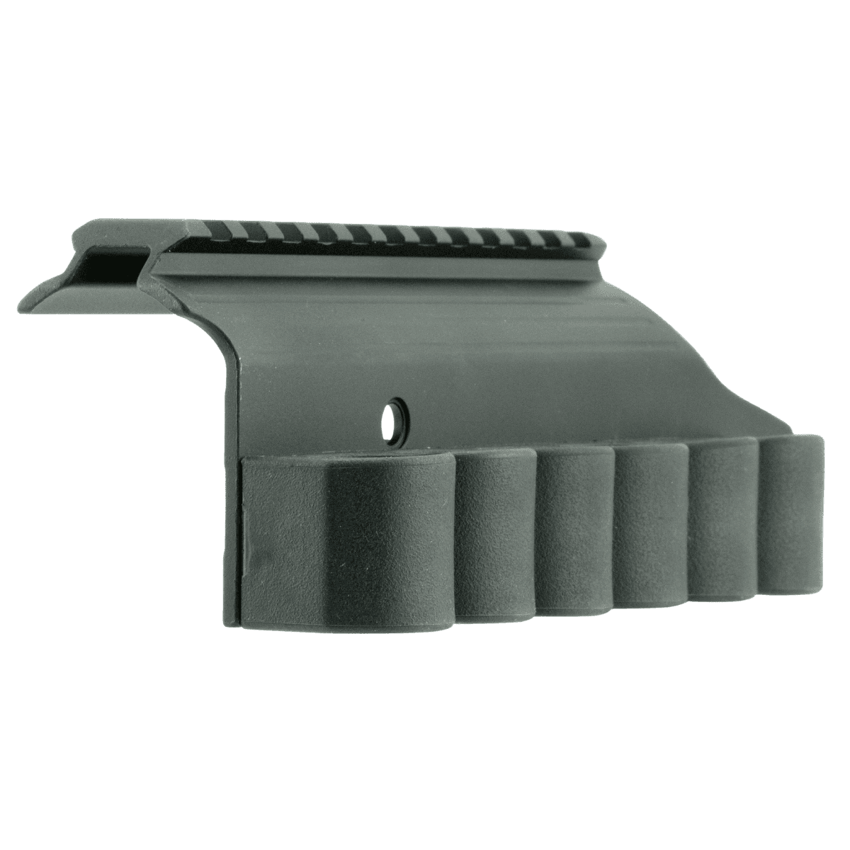 TacStar SideSaddle Rail Mount, 6rds Black Aluminum Mossberg 500/590 12 Gauge - 1081029 TacStar SideSaddle Rail Mount, 6rds Black Aluminum Mossberg 500/590 12 Gauge - 1081029