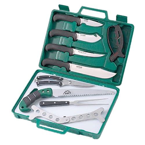 Outdoor Edge PR1 PR1 Game Processor Set Multiple 420 Stainless Steel 12 Piece Set Synthetic Rubber Black Handle Outdoor Edge PR1 PR1 Game Processor Set Multiple 420 Stainless Steel 12 Piece Set Synthetic Rubber Black Handle