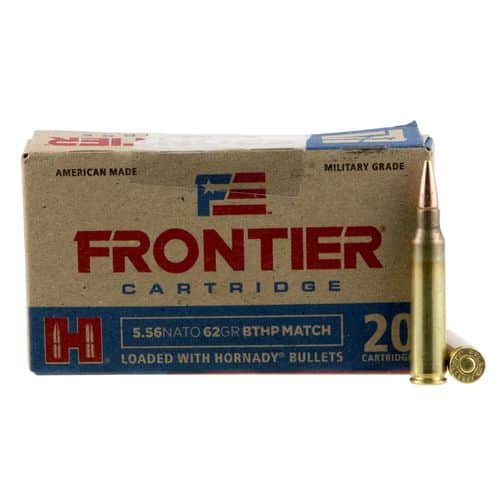 Frontier Cartridge FR300 Rifle 5.56 NATO 62 gr Boat Tail Hollow Point Match 20 Bx/ 25 Cs Frontier Cartridge FR300 Rifle 5.56 NATO 62 gr Boat Tail Hollow Point Match 20 Bx/ 25 Cs