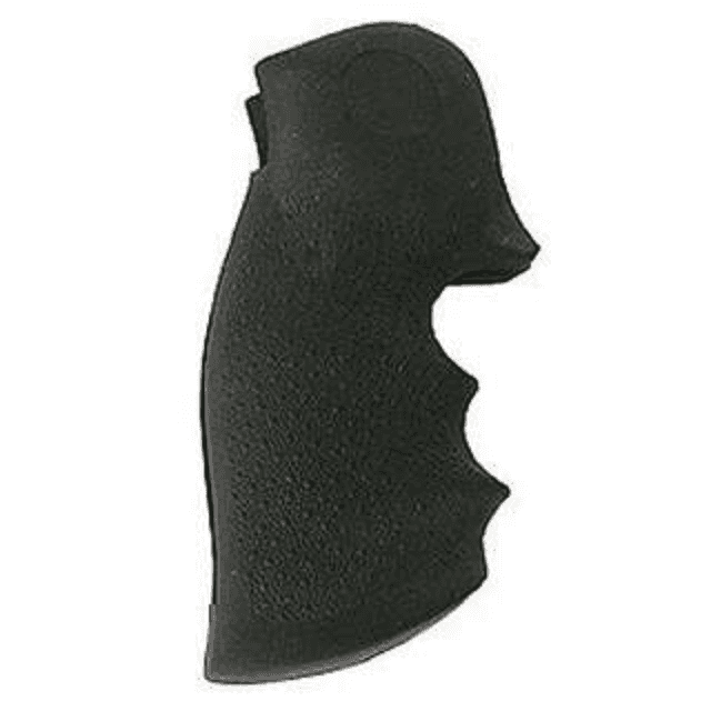 Hogue OverMolded Monogrip, Black Rubber with Finger Grooves for Colt Python - 46000 Hogue OverMolded Monogrip, Black Rubber with Finger Grooves for Colt Python - 46000