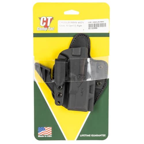 Comp-Tac C852GL261RBKN eV2 Max Black Kydex/Leather IWB Glock 19 Gen 1-5 Right Hand Comp-Tac C852GL261RBKN eV2 Max Black Kydex/Leather IWB Glock 19 Gen 1-5 Right Hand