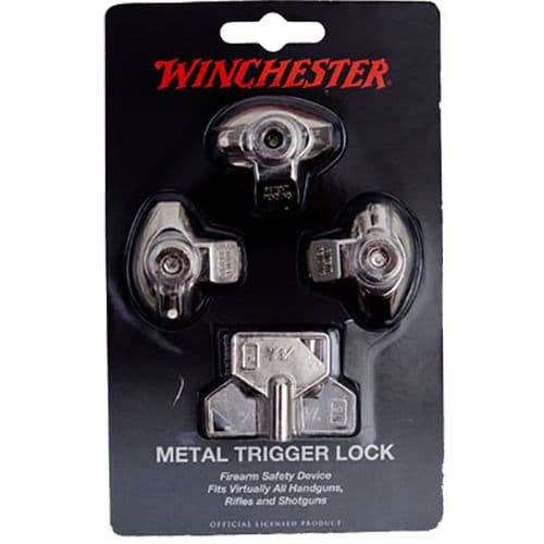 DAC WINMTL Winchester Trigger Lock Silver Keyed-Alike 3 Pack DAC WINMTL Winchester Trigger Lock Silver Keyed-Alike 3 Pack