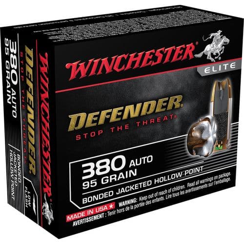 Winchester Ammo S380PDB Defender  380 ACP 95 gr Bonded Jacket Hollow Point 20 Bx Winchester Ammo S380PDB Defender  380 ACP 95 gr Bonded Jacket Hollow Point 20 Bx