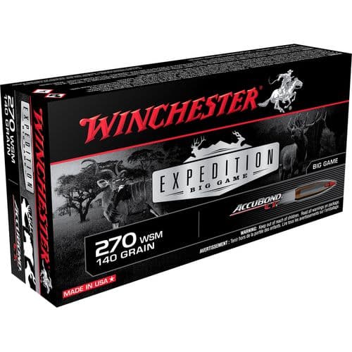 Winchester Ammo S270WSMCT Expedition Big Game 270 WSM 140 gr AccuBond CT 20 Bx/ 10 Cs Winchester Ammo S270WSMCT Expedition Big Game 270 WSM 140 gr AccuBond CT 20 Bx/ 10 Cs