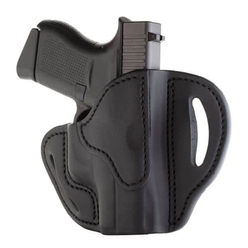 1791 Gunleather BHCSBLR BHC OWB Size C Stealth Black Leather Belt Slide Compatible w/Glock 43/Sig P365/Walther PPK Right Hand 1791 Gunleather BHCSBLR BHC OWB Size C Stealth Black Leather Belt Slide Compatible w/Glock 43/Sig P365/Walther PPK Right Hand