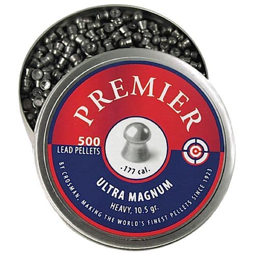 Crosman LUM177 Premier Pellets Heavy Pellets .177 500 Count Silver Crosman LUM177 Premier Pellets Heavy Pellets .177 500 Count Silver