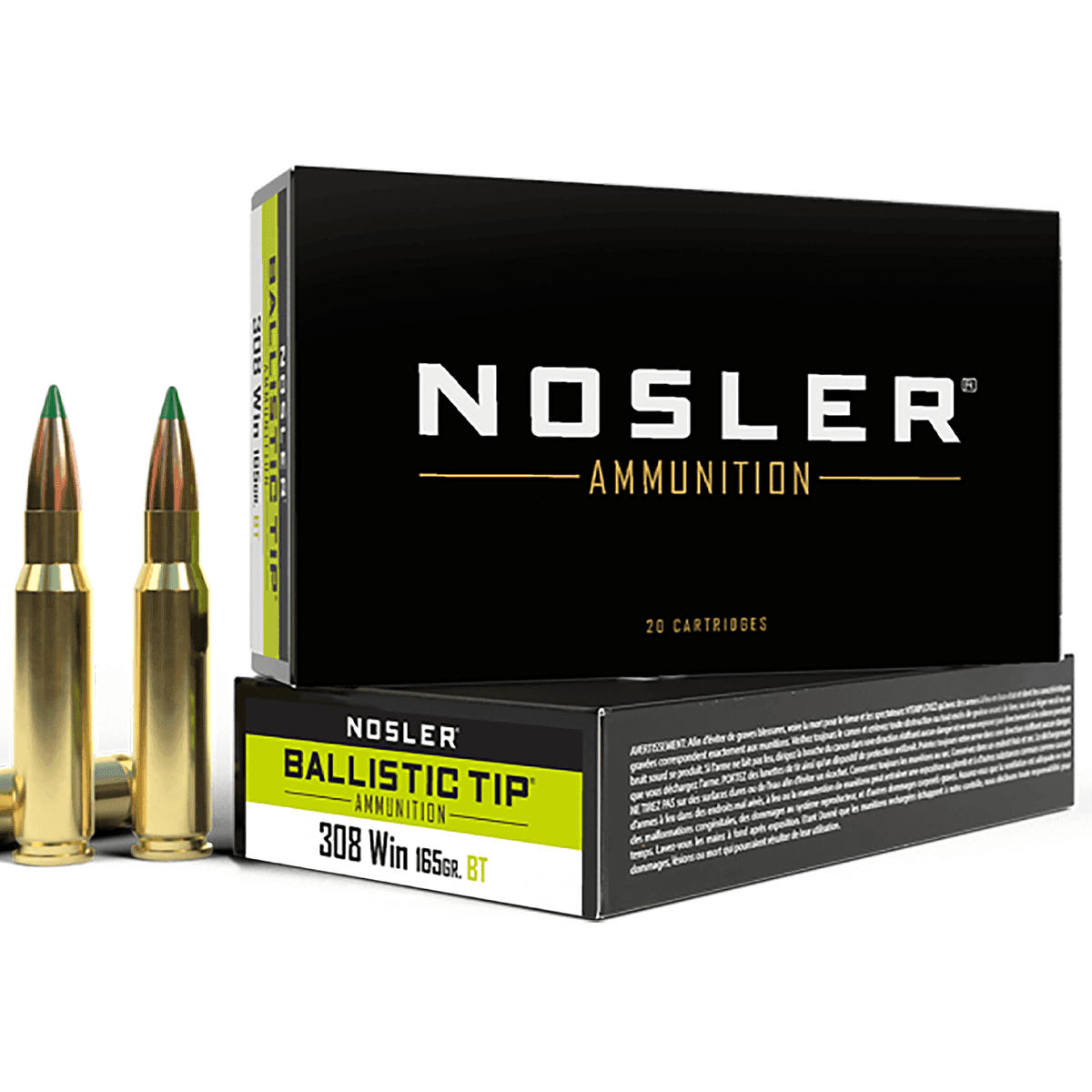 Nosler 40063 Ballistic Tip Hunting 308 Win 165 gr Ballistic Tip 20 Bx/ 10 Cs Nosler 40063 Ballistic Tip Hunting 308 Win 165 gr Ballistic Tip 20 Bx/ 10 Cs