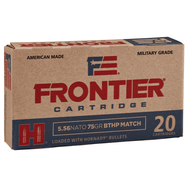 Frontier 5.56 NATO 75 Grain BTHP Match T2 Frontier Ammunition Frontier 5.56 NATO 75 Grain BTHP Match T2 Frontier Ammunition