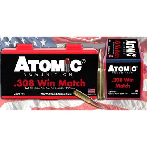 Atomic 00460 Rifle 308 Win 168 gr Tipped MatchKing 20 Bx/ 10 Cs Atomic 00460 Rifle 308 Win 168 gr Tipped MatchKing 20 Bx/ 10 Cs
