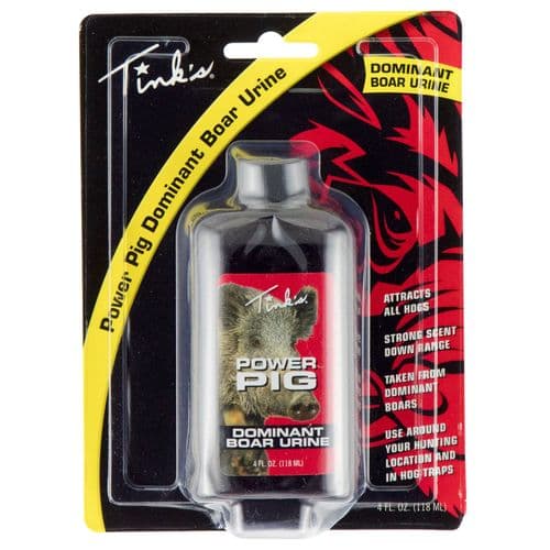 Tinks W6331 Power Pig Dominant Boar
Attractant Boar Urine 4 oz Tinks W6331 Power Pig Dominant Boar
Attractant Boar Urine 4 oz