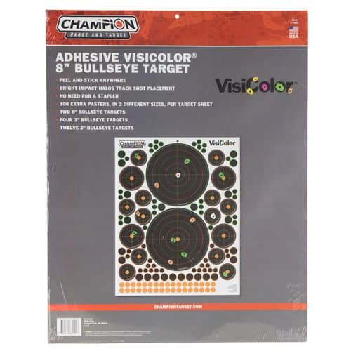 Champion Targets 46137 VisiColor Variety Pack Self-Adhesive Paper Bullseye Orange/Black 5 Pack Champion Targets 46137 VisiColor Variety Pack Self-Adhesive Paper Bullseye Orange/Black 5 Pack