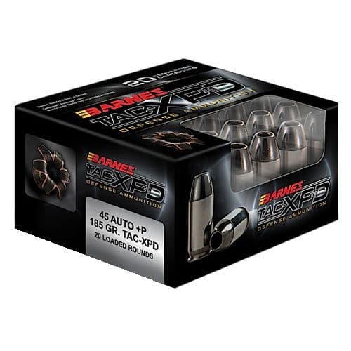 Barnes Bullets 21555 TAC-XPD 45 ACP +P 185 gr Barnes TAC-XP Lead Free 20 Bx/ 10 Cs Barnes Bullets 21555 TAC-XPD 45 ACP +P 185 gr Barnes TAC-XP Lead Free 20 Bx/ 10 Cs