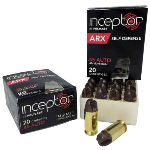 PolyCase ARX .45 ACP 118 Grain Defensive Ammo PolyCase ARX .45 ACP 118 Grain Defensive Ammo