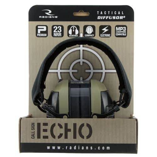 Radians CSE10BX Diffusor Electronic Earmuff 23 dB Black/Green Radians CSE10BX Diffusor Electronic Earmuff 23 dB Black/Green