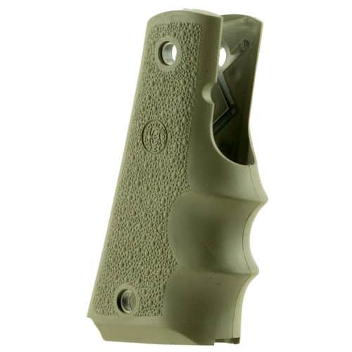 Hogue 45001 Rubber Grip with Finger Grooves 1911 Government Textured OD Green Hogue 45001 Rubber Grip with Finger Grooves 1911 Government Textured OD Green