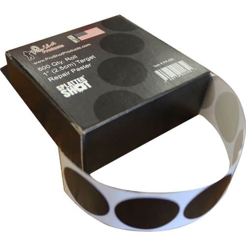 Pro-Shot PR500 SplatterShot Repair Pasters Self-Adhesive Black 500 Pasters Pro-Shot PR500 SplatterShot Repair Pasters Self-Adhesive Black 500 Pasters