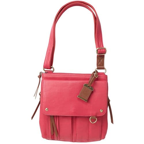 Bulldog BDP036 Cross Body Pink Leather 11" x 11" x 2" Bulldog BDP036 Cross Body Pink Leather 11" x 11" x 2"