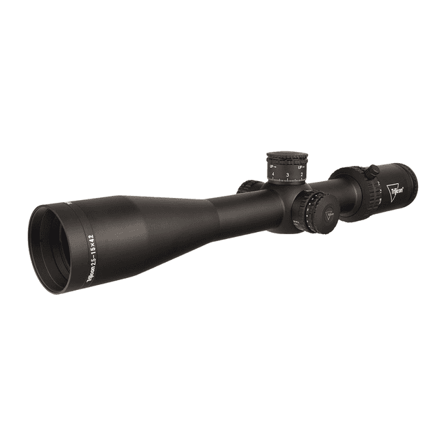 Trijicon 2900034 Credo Matte Black 2.5-15x42mm 30mm Tube Illuminated Red LED MRAD Center Dot Reticle Trijicon 2900034 Credo Matte Black 2.5-15x42mm 30mm Tube Illuminated Red LED MRAD Center Dot Reticle