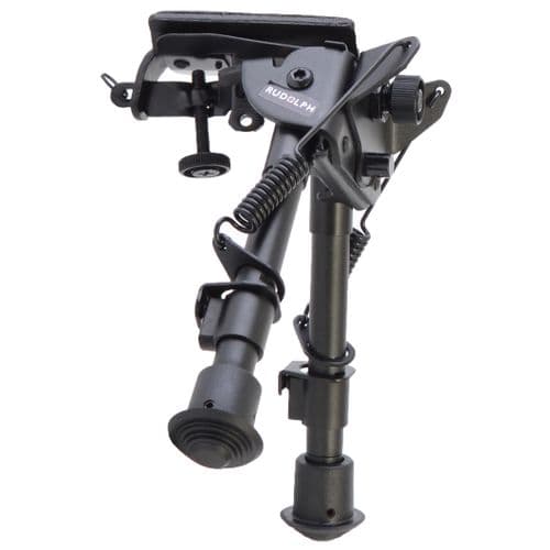 RUDOLPH OPTICS SWIVEL PIVOT BIPOD - BLACK ALUMINUM 6"-9" RUDOLPH OPTICS SWIVEL PIVOT BIPOD - BLACK ALUMINUM 6"-9"