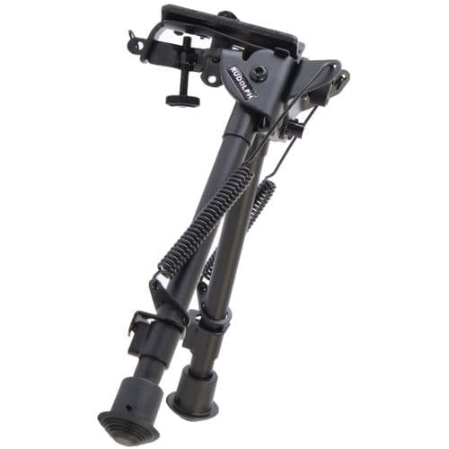 RUDOLPH OPTICS SWIVEL PIVOT BIPOD - BLACK ALUMINUM 9"-13" RUDOLPH OPTICS SWIVEL PIVOT BIPOD - BLACK ALUMINUM 9"-13"
