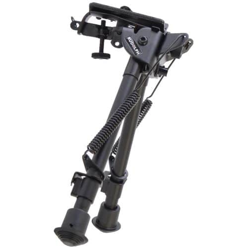 RUDOLPH OPTICS SWIVEL PIVOT BIPOD - BLACK ALUMINUM 9"-13" RUDOLPH OPTICS SWIVEL PIVOT BIPOD - BLACK ALUMINUM 9"-13"