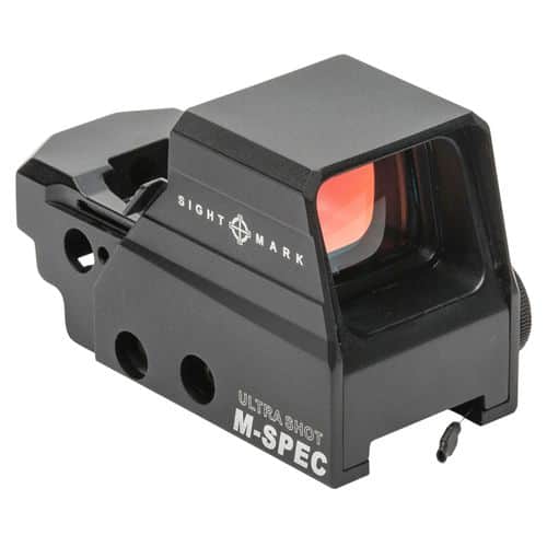 Sightmark SM26035 Ultra Shot M-Spec FMS with Integrated Sunshade 1x 33x24mm Obj 65 MOA Illuminated Circle Red Dot Crosshair Black Matte CR123A Lithium Sightmark SM26035 Ultra Shot M-Spec FMS with Integrated Sunshade 1x 33x24mm Obj 65 MOA Illuminated Circle Red Dot Crosshair Black Matte CR123A Lithium