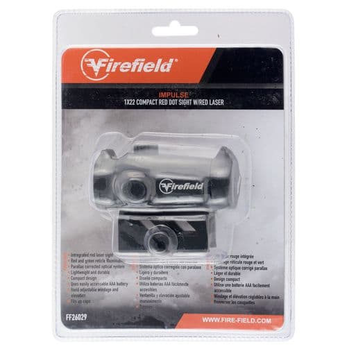 Firefield FF26029 Impulse Compact with Red Laser 1x 22mm Illuminated Red/Green Circle Dot CR2032 Lithium Black Matte Firefield FF26029 Impulse Compact with Red Laser 1x 22mm Illuminated Red/Green Circle Dot CR2032 Lithium Black Matte