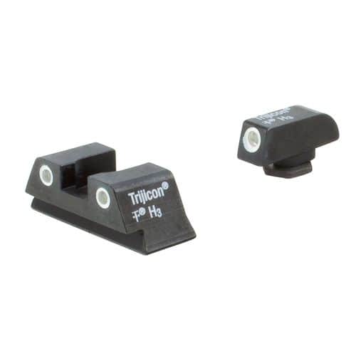 Trijicon 600777 Bright & Tough Night Sights Fits Glock 42/43 Tritium Green w/White Outline Front Tritium Green w/White Outline Rear Trijicon 600777 Bright & Tough Night Sights Fits Glock 42/43 Tritium Green w/White Outline Front Tritium Green w/White Outline Rear