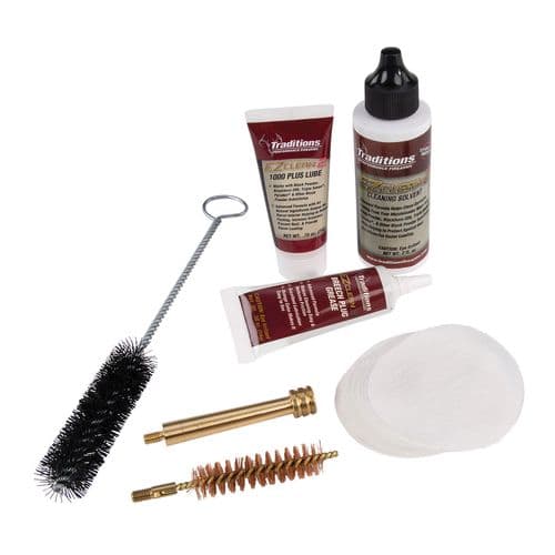 Traditions A3960 EZClean2 Muzzleloader Cleaning Kit Brushes/Cleaner/Patches 7pc Traditions A3960 EZClean2 Muzzleloader Cleaning Kit Brushes/Cleaner/Patches 7pc