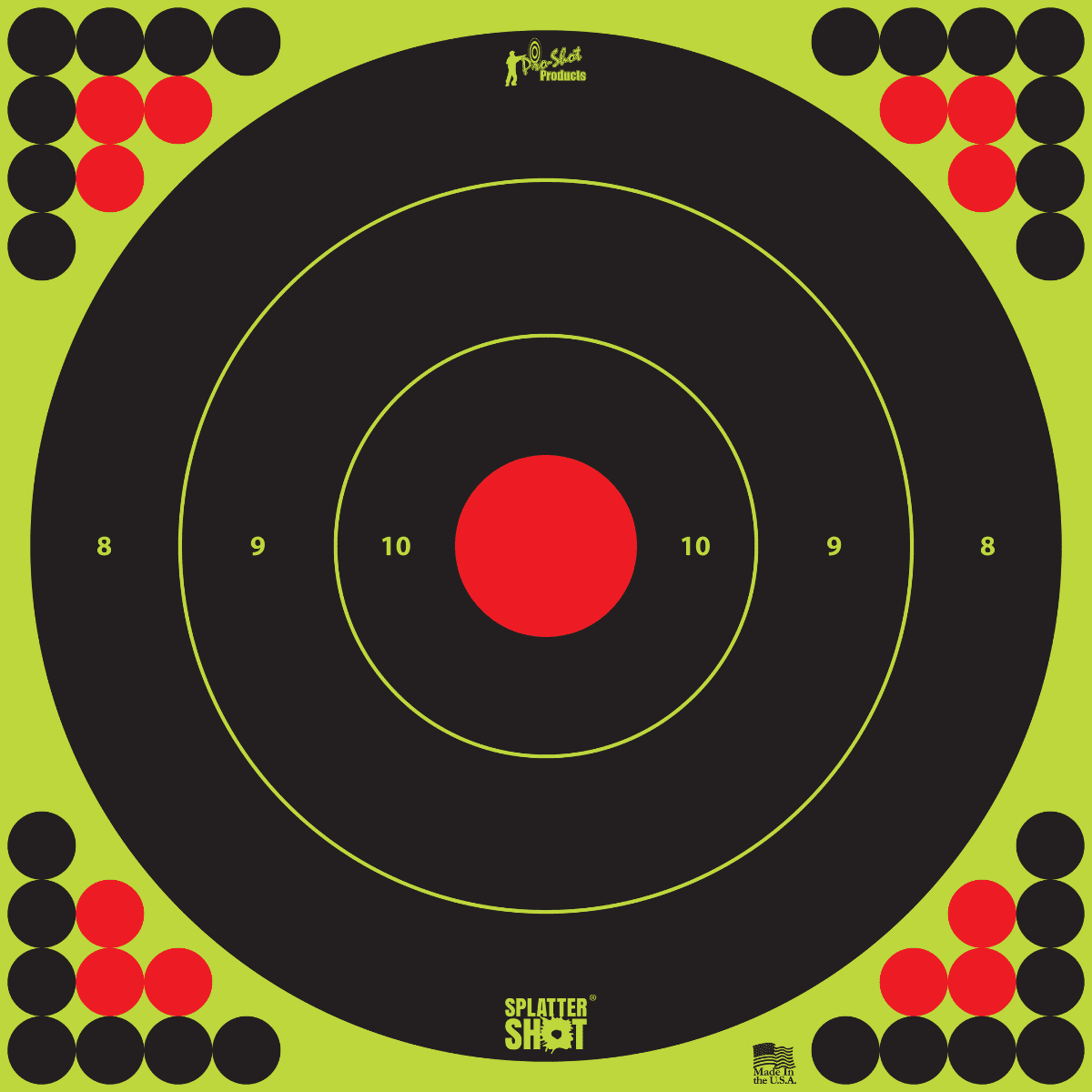 Pro-Shot SplatterShot Self-Adhesive Paper Target, 17.25" Bullseye 5 Pack - LONGRANGE172 Pro-Shot SplatterShot Self-Adhesive Paper Target, 17.25" Bullseye 5 Pack - LONGRANGE172