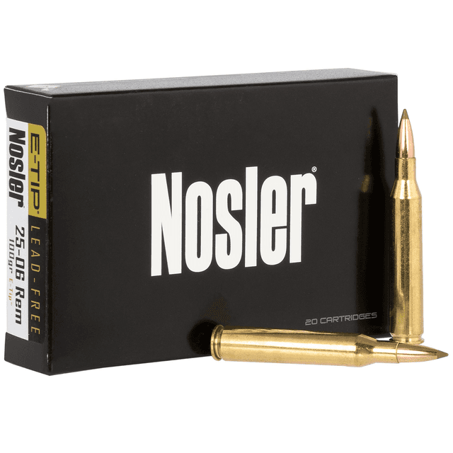 Nosler E-Tip 25-06 Rem 100 gr E Tip Lead Free 20 Per Box Nosler E-Tip 25-06 Rem 100 gr E Tip Lead Free 20 Per Box