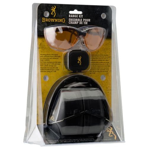 Browning 126368 Range Kit Earmuff/Plugs/Glasses 27/31 dB Black Browning 126368 Range Kit Earmuff/Plugs/Glasses 27/31 dB Black