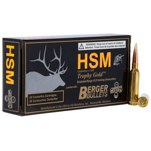 HSM 65CREEDMOOR1 Trophy Gold 6.5 Creedmoor 140 gr Match Very Low Drag 20 Bx/ 20 Cs HSM 65CREEDMOOR1 Trophy Gold 6.5 Creedmoor 140 gr Match Very Low Drag 20 Bx/ 20 Cs