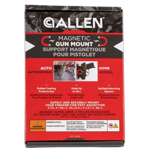 Allen 18530 Magnetic Handgun Mount Handgun,Rifle,Shotgun Black Rubber Allen 18530 Magnetic Handgun Mount Handgun,Rifle,Shotgun Black Rubber