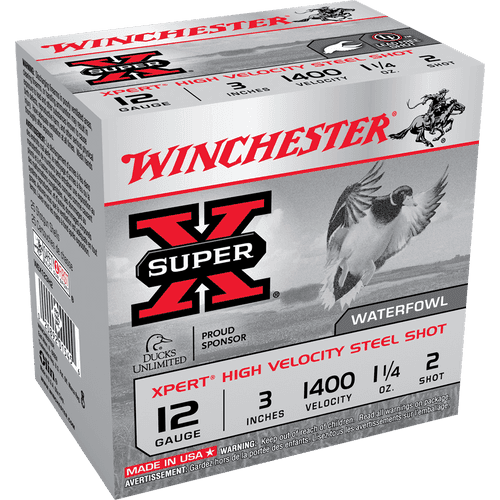 Winchester Ammo Super X Xpert High Velocity 12 Gauge 3" 1 1/4 oz 1400 fps 2 Shot - WEX123H2 Winchester Ammo Super X Xpert High Velocity 12 Gauge 3" 1 1/4 oz 1400 fps 2 Shot - WEX123H2