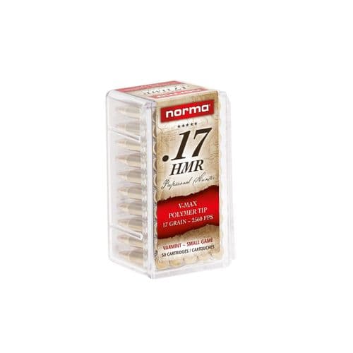 Norma USA .17 HMR V-MAX - 17 gr - 50rds Norma USA .17 HMR V-MAX - 17 gr - 50rds