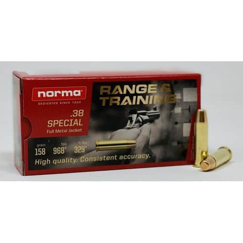 Norma Match Grade 38 Special FMJ - 158gr - 50 rds Norma Match Grade 38 Special FMJ - 158gr - 50 rds
